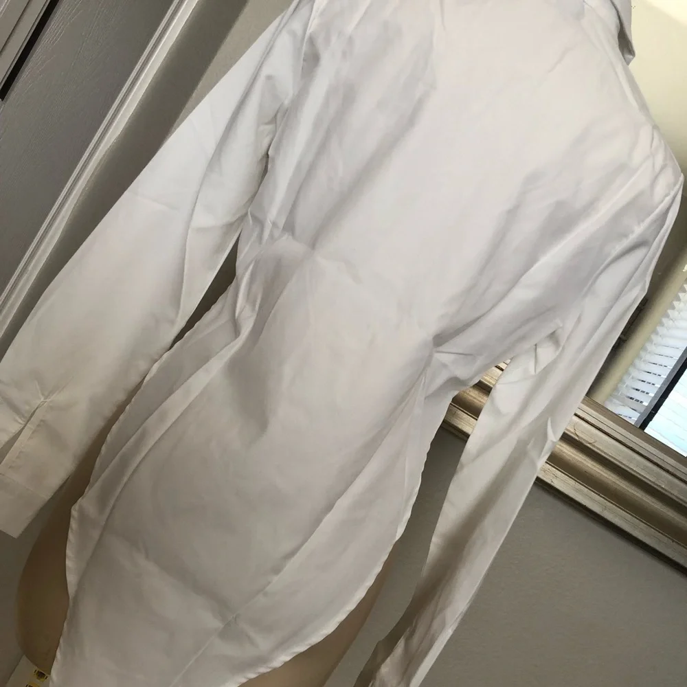 SHEIN white tail asymmetrical blouse NWT - Picture 16 of 16